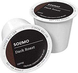 Amazon Brand – 100 Ct. Solimo Dark Roast Coffee Pods,